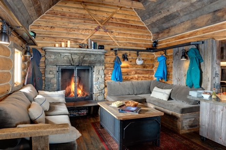 The interior of the Movie Cabin